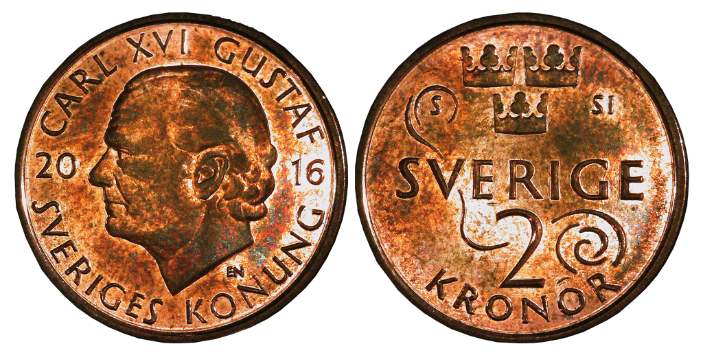 Svensk modern 2 krona