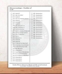 Checklista Svenska 10-kronor 1873–2009 (Digital PDF)