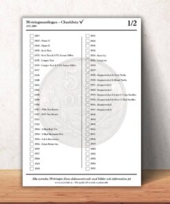 Checklista Svenska 50-öringar 1857-2009 (Digital PDF)