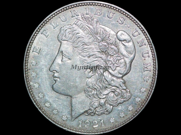 Morgan Dollar 1921 (D), framsida, högupplöst bild.
