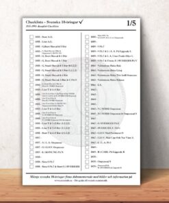 Checklista Svenska 10-öringar 1855-1991 (Digital PDF)
