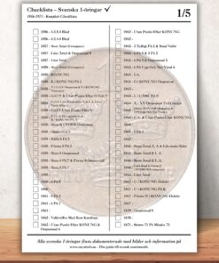Checklista Svenska 1-öringar 1856–1971 (Digital PDF)