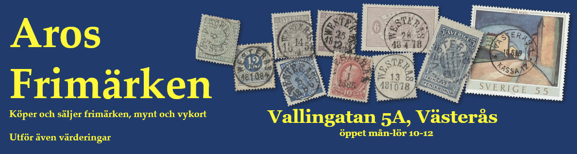 Logotyp för Aros Frimärken